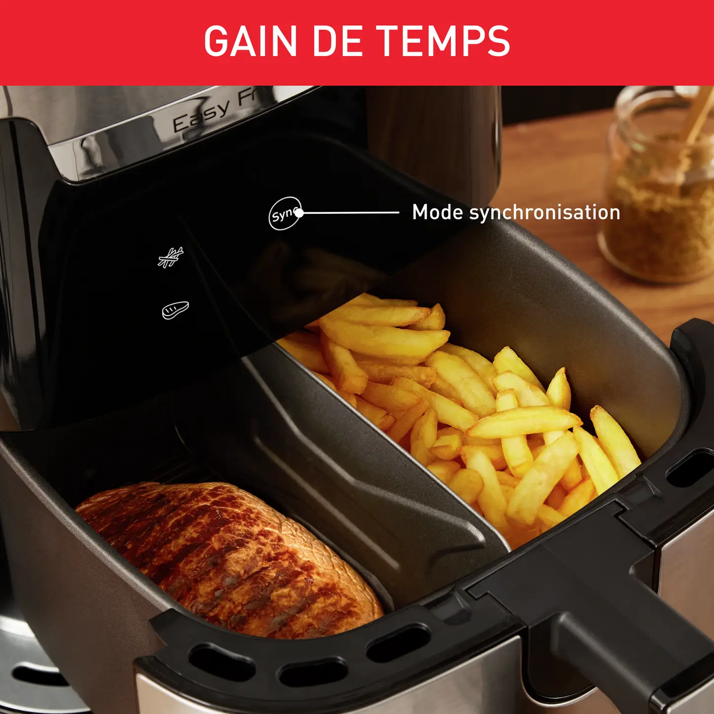 EZ801D10 FRITEUSE  MOULINEX AIR FRYER 6.5L 1800 W 210°C - 3