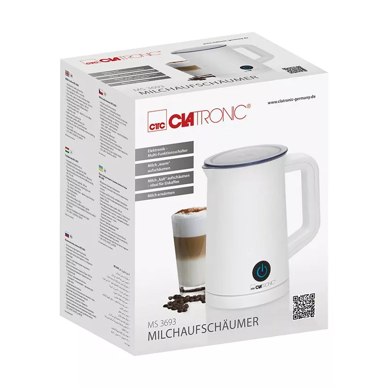 MS3693 MOUSSEUR A LAIT CLATRONIC 500W BLANC 550 mL - 8