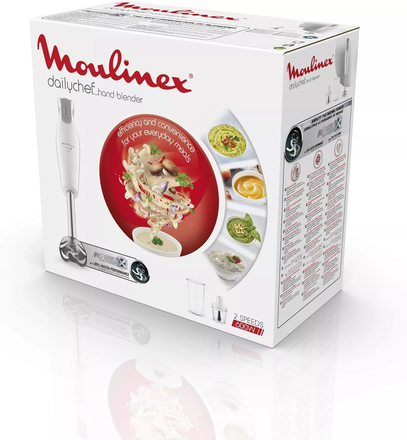 DD552110 MIXEUR A BRAS MOULINEX 600 W AVEC HACHOIR INOX - 9