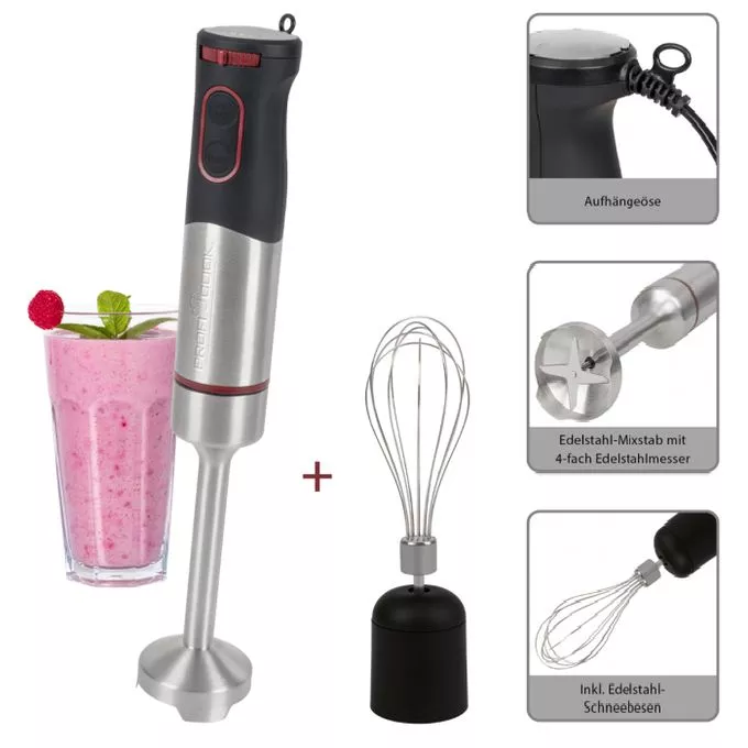 PC-SMS1226 BRAS MIXEUR PROFICOOK 2EN1 1000W INOX - 4