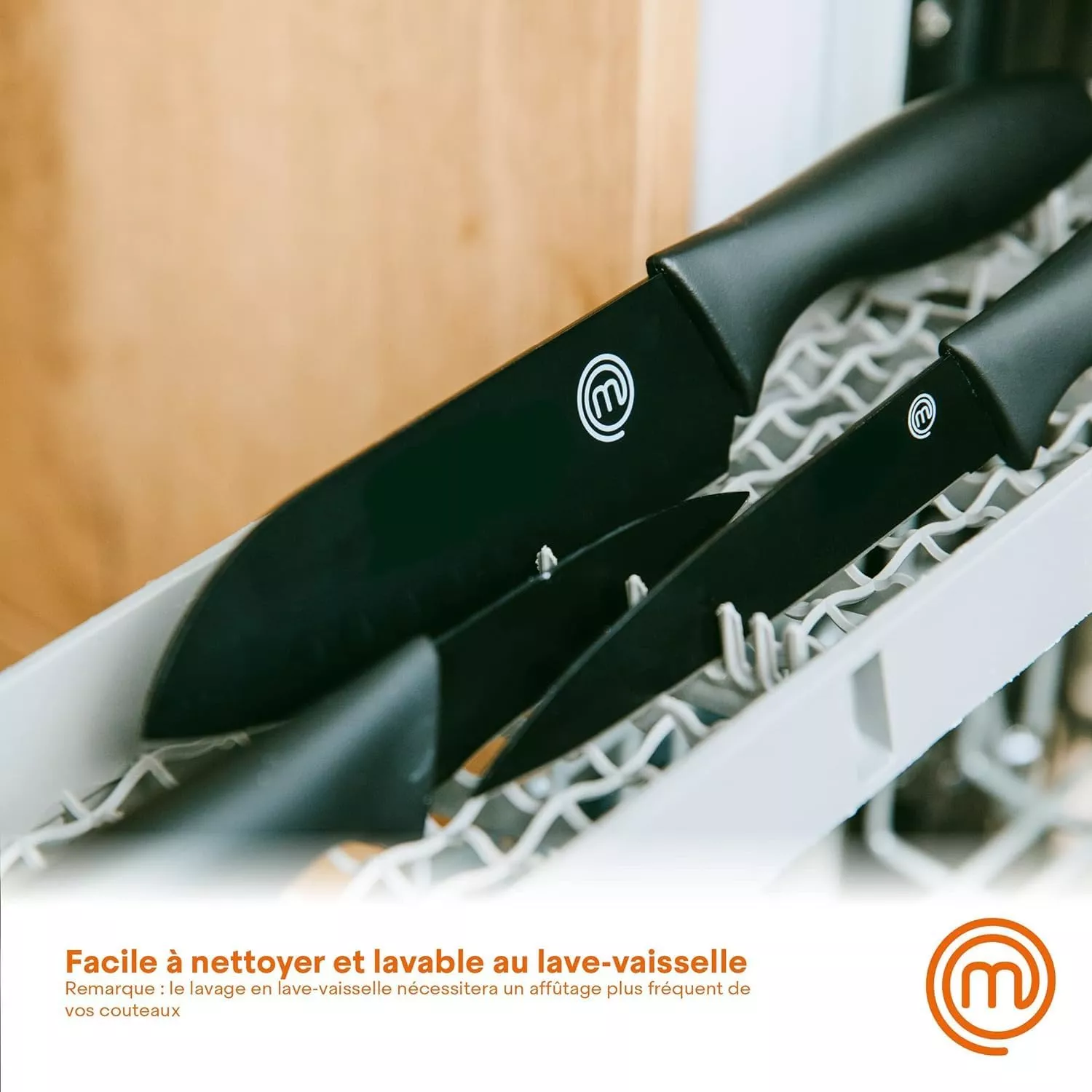KF-SET5 SERIE DE COUTEAUX MASTER CHEF 5 PIECE NOIR - 4