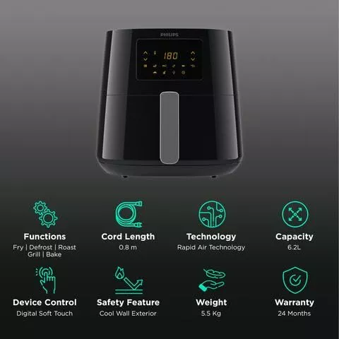 HD9270/70 Airfryer philips XL 6,2L 200W 7 Menu - 5