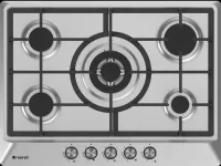 PLAQUE NARDI 5 FEUX GAZ INOX FONTE 70CM