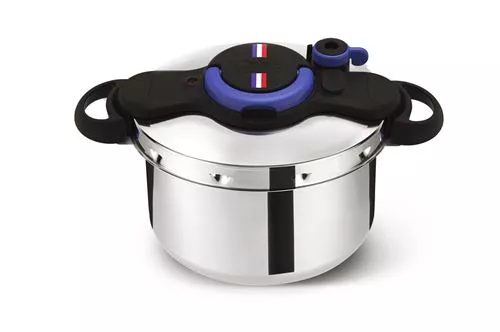 P4624825 COCOTTE SEB  MINUTE  CLIPSO 7.5L Argent & Noir - 1