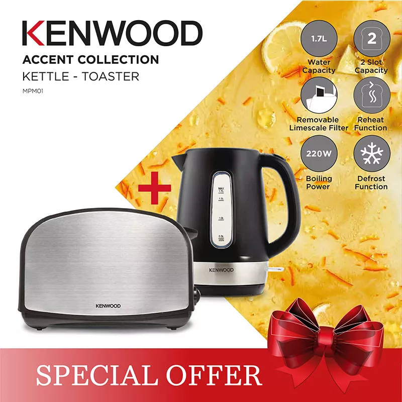 00C799100KEAS MPM02 kit Kenwood Pack grille pain + bouilloire Inox - 1