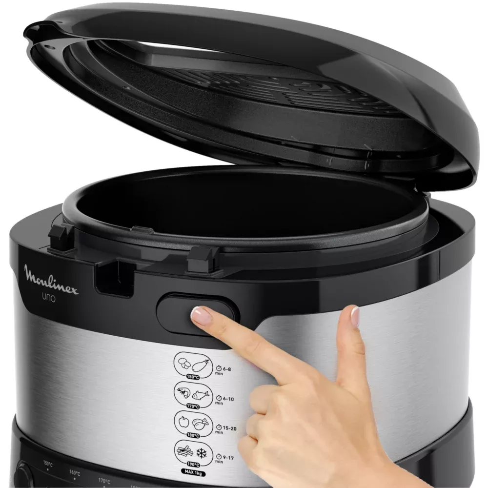 AF215D10 FRITEUSE MOULINEX UNO INOX NOIR 1600 W 1.8 L - 2