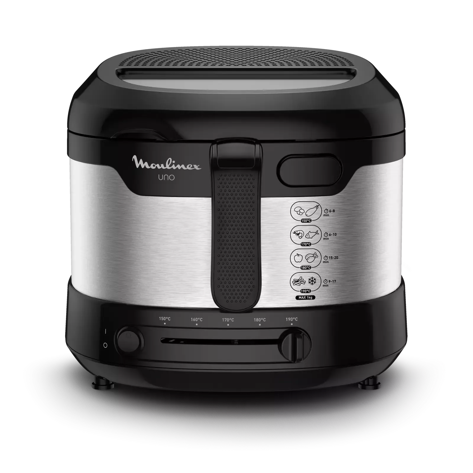 AF215D10 FRITEUSE MOULINEX UNO INOX NOIR 1600 W 1.8 L - 0