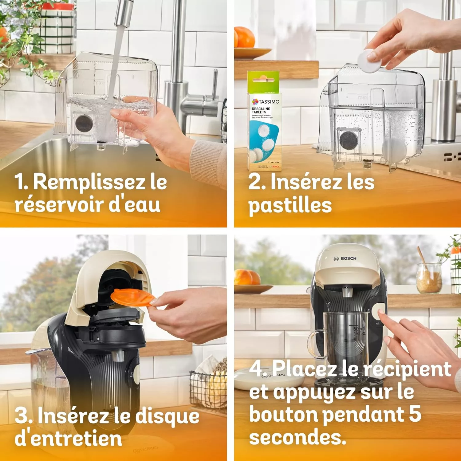 TAS1107 Machine a CAFE A CAPSULE BOSCH TASSIMO 1400W CREME - 7