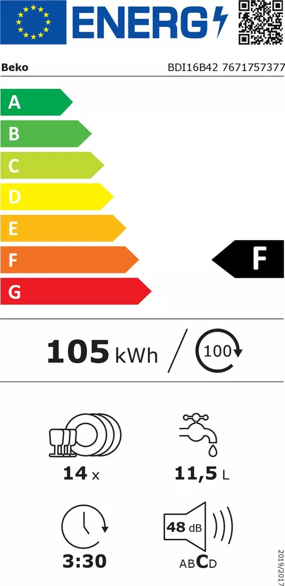 BDI16B42 LAVE VAISSELLE BEKO TOUT INTEGRABLE 14 C - 1