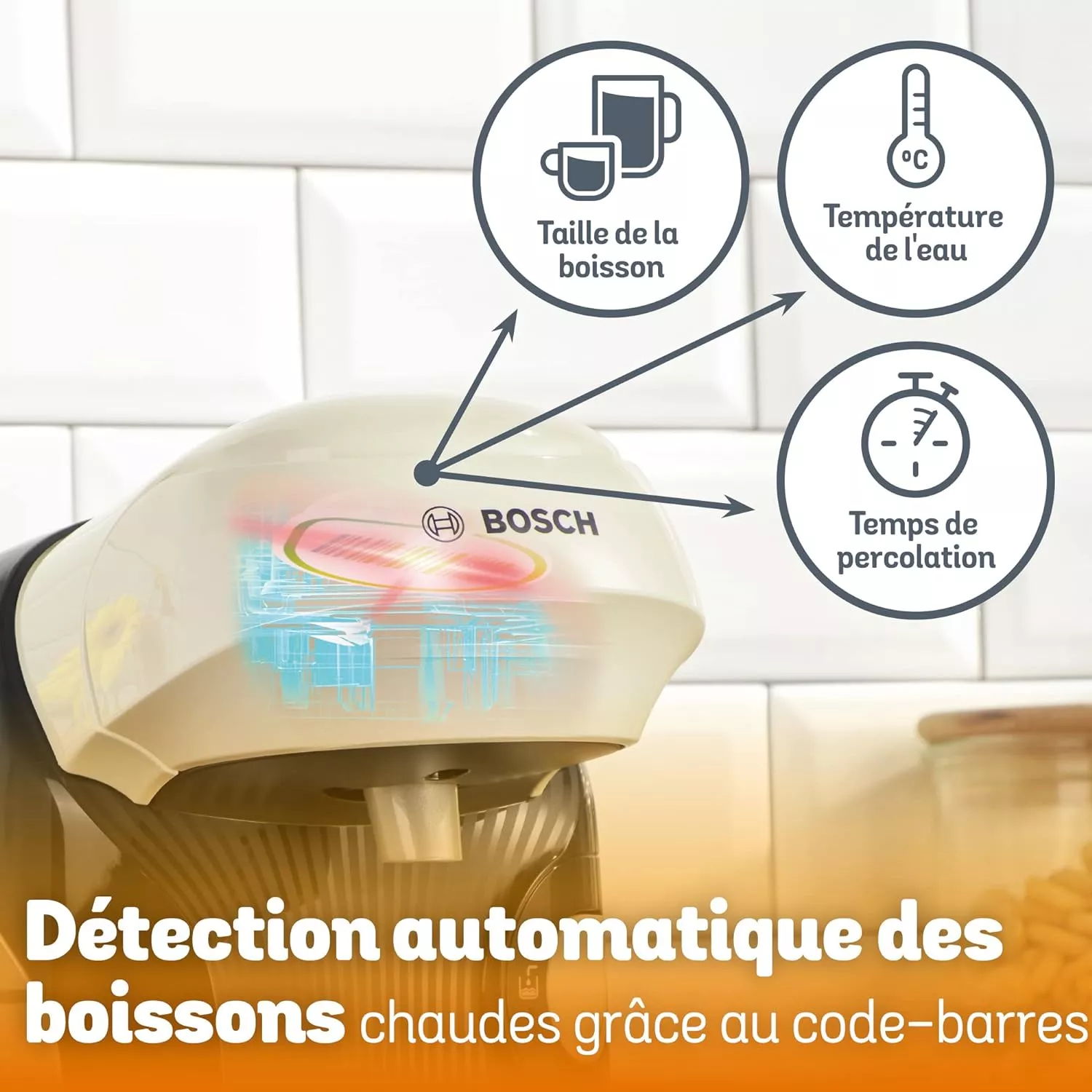 TAS1107 Machine a CAFE A CAPSULE BOSCH TASSIMO 1400W CREME - 10
