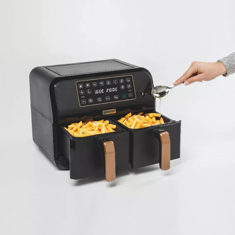 HFP70.000BK friteuse kenwood air fryer noir 8L(4L/4L) deux Bag - 5