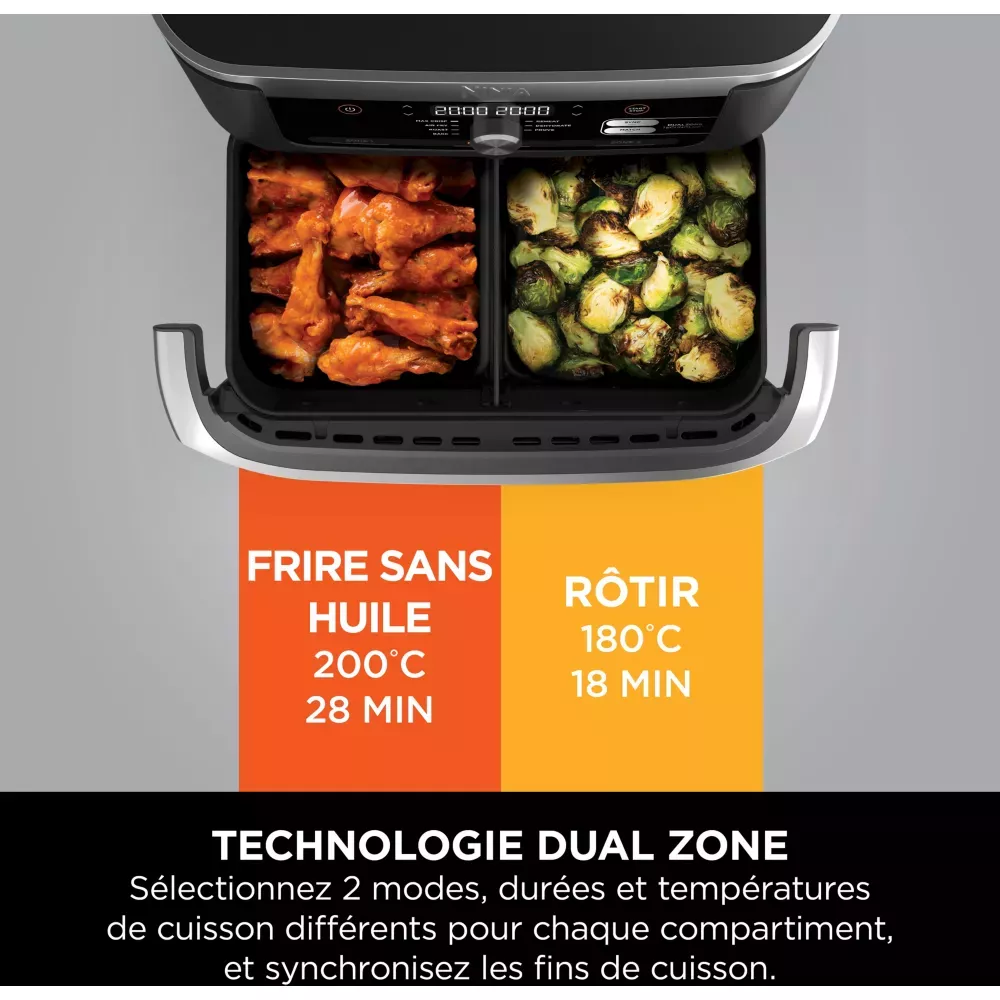 AF500EU FRITEUSE AIR FRYER NINJA 10.4L lexDrawer Dual Zone - 5