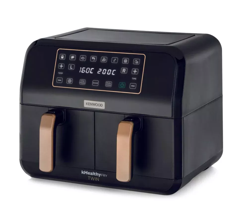 HFP70.000BK friteuse kenwood air fryer noir 8L(4L/4L) deux Bag - 1
