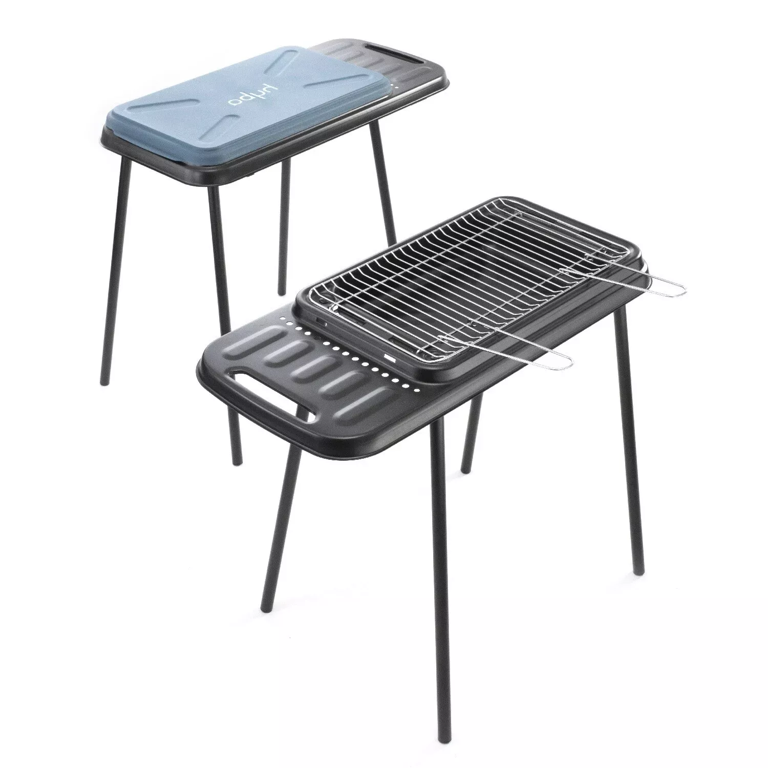 GDB86094 BS20 Barbecue HYBA à Charbon de bois Nomade S20 Bleu - 0
