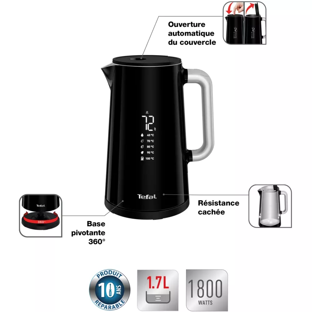 KO850810 bouilloire TEFAL SMART N' LIGHT Thermostat - 2