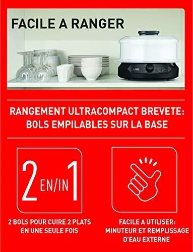 VC204800 cuiseur vapeur seb ultracompact 3 etage 9L - 3