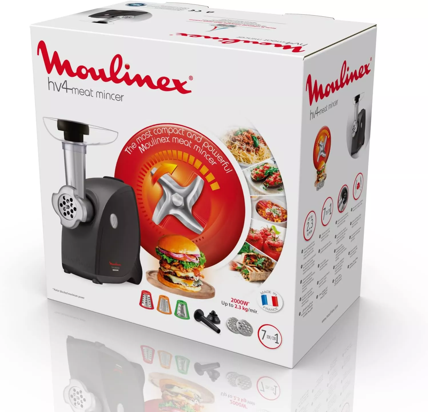 ME472832 hachoir a viande Moulinex hv4 2000W noir + 3 acc - 7