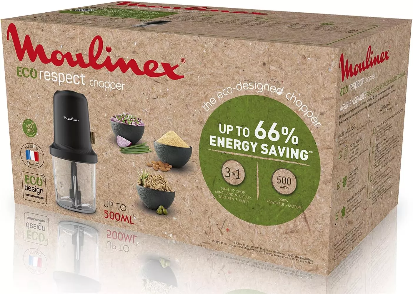 AT80E810 mini hachoir moulinex ECO-RESPECT 500W 2 Lames - 5