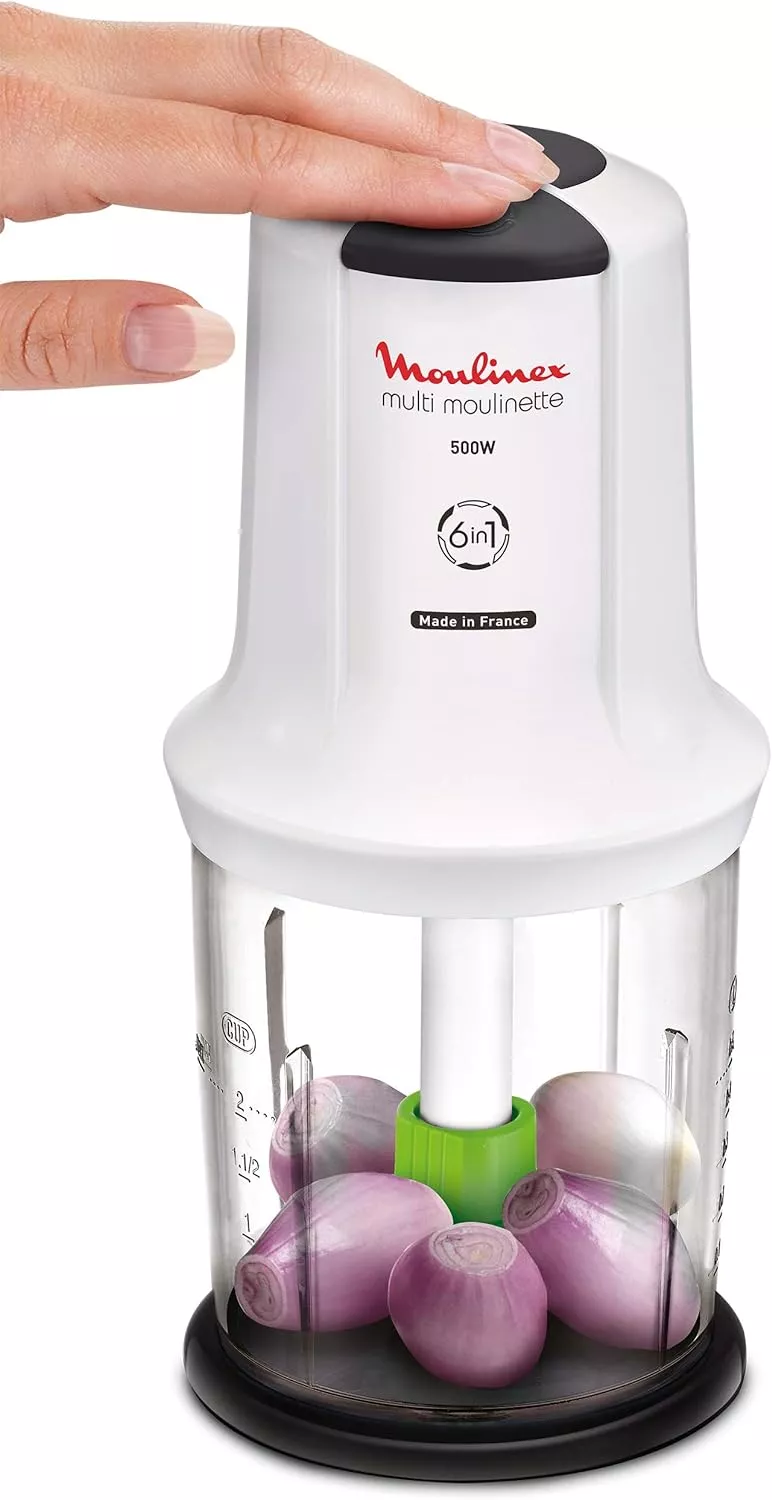 AT723110 mini hachoir Moulinex xxl 6 en 1 500W 4 lames - 1