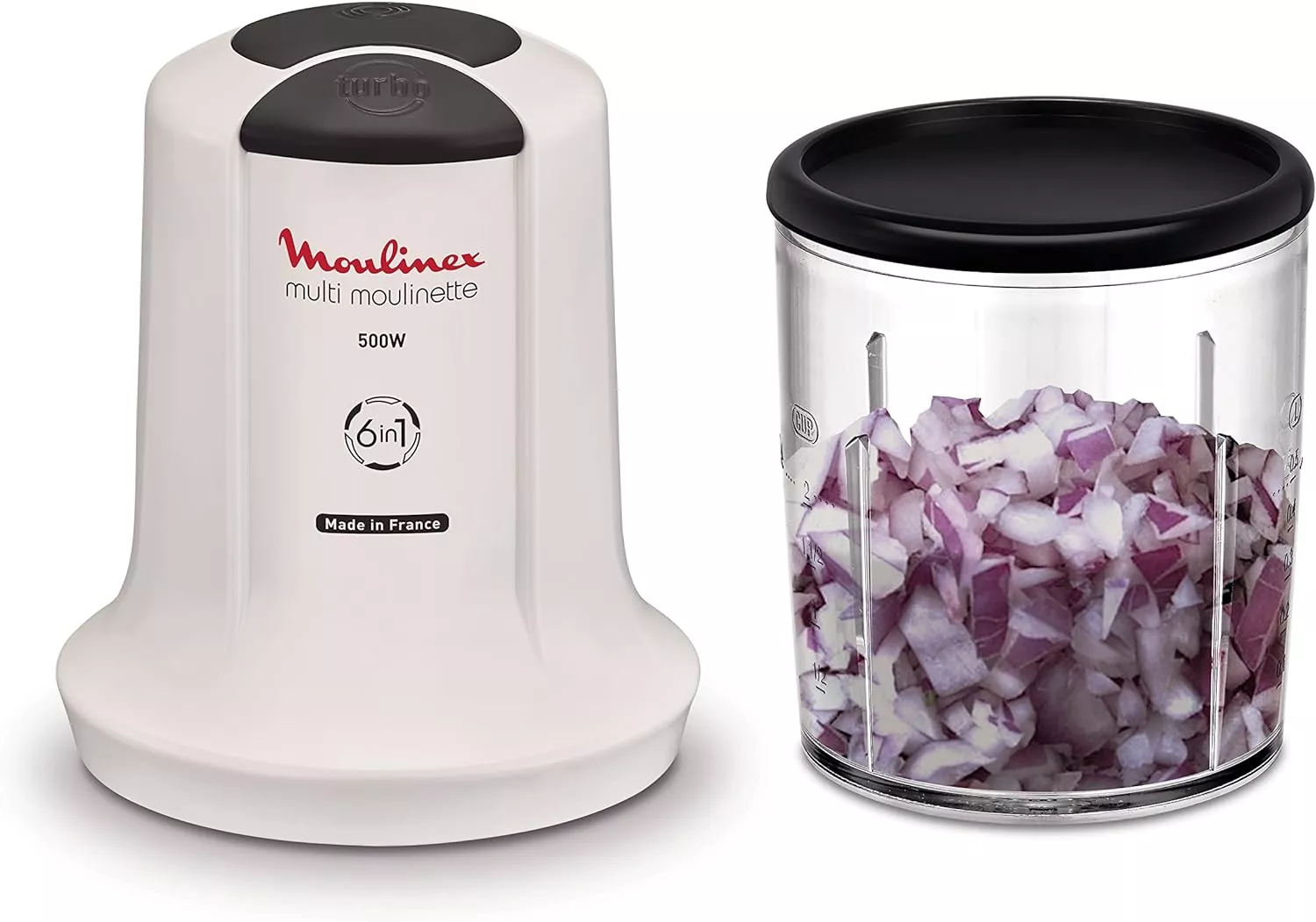 AT723110 mini hachoir Moulinex xxl 6 en 1 500W 4 lames - 2