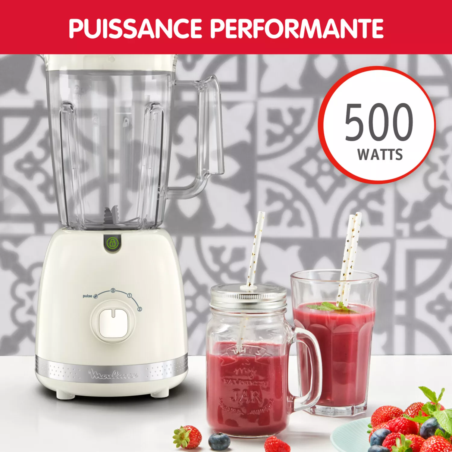 LM355A10 blender moulinex Soleil 500 w 6 Lames 2 Vitesses - 6