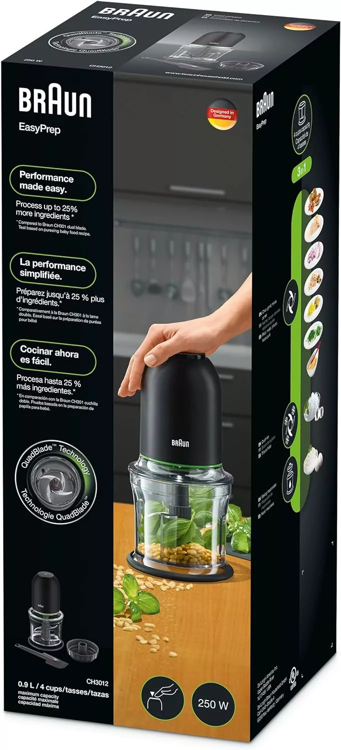 CH3011BK mini hachoir braun MultiPractic 3 noir 500w 4 lame - 6