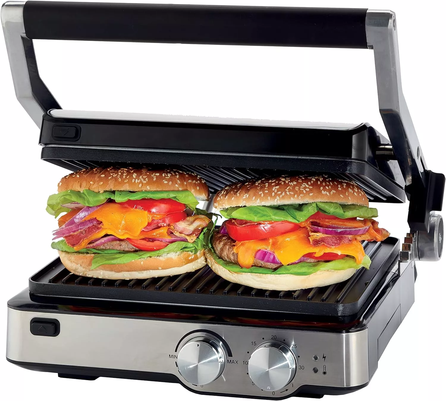HGM80.000SS grill viande kenwood (paninier) 2000W 180 degrés - 1
