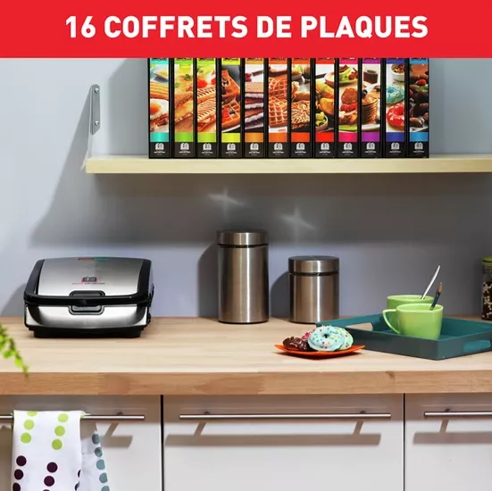 SW857D12 GAUFRIER TEFAL ET CROQUE MONSIEUR 700 W GRIS - 3