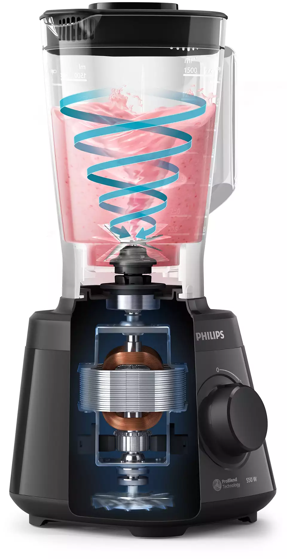 HR2141/92 blender philips daily noire + 1 acc  550w 2L - 2