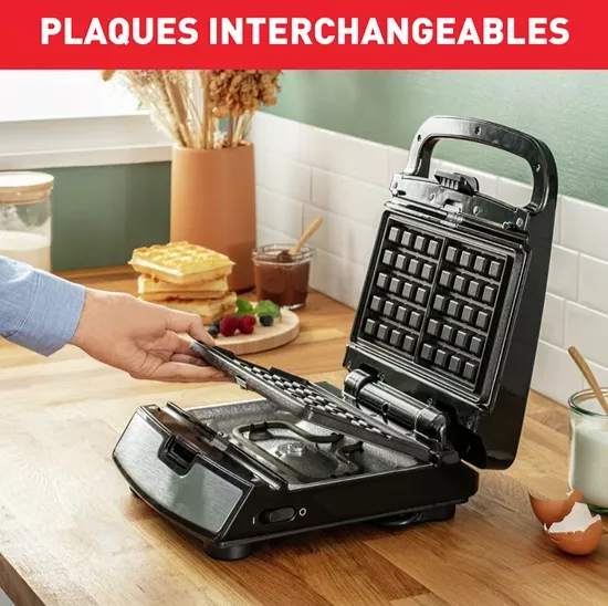 SW857D12 GAUFRIER TEFAL ET CROQUE MONSIEUR 700 W GRIS - 2