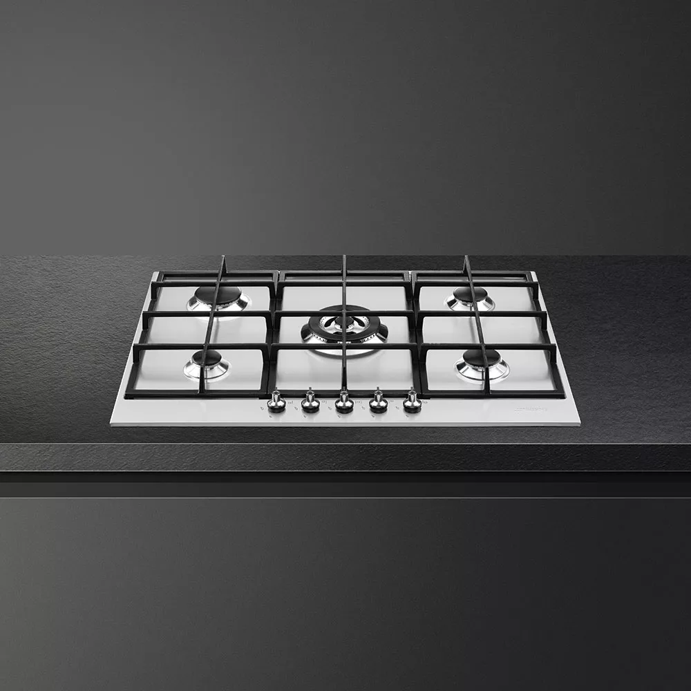 PX375 PLAQUE SMEG CLASSICA Gaz 75 CM INOX 5 FEUX - 1