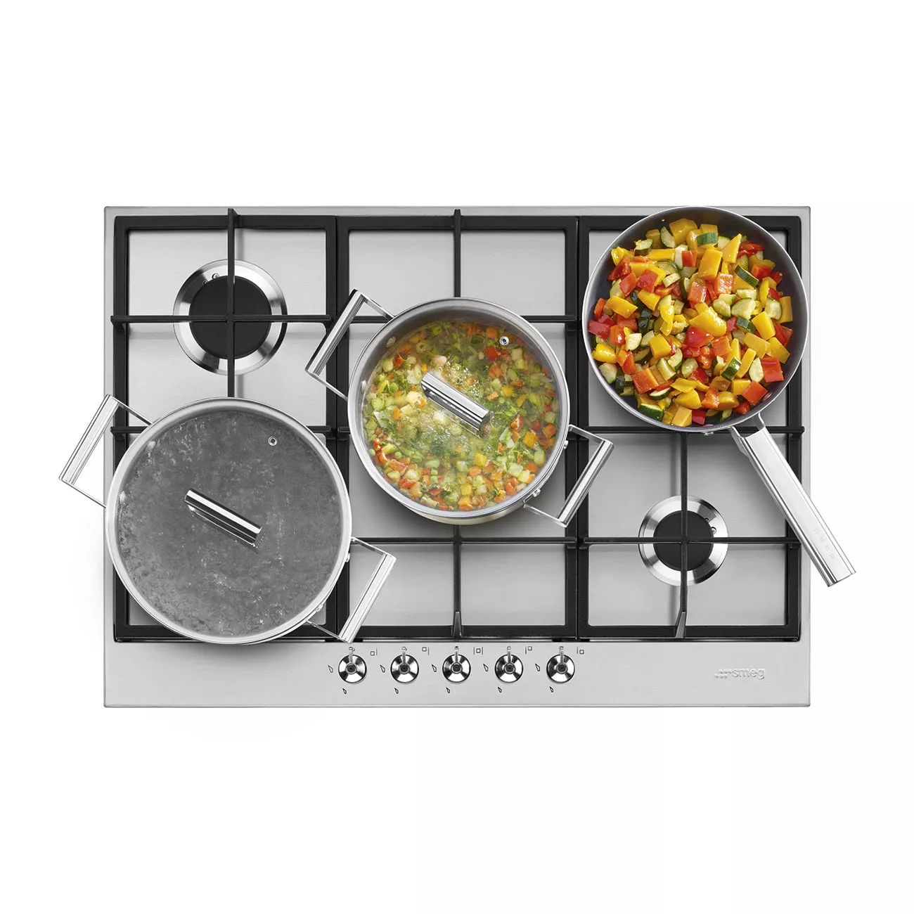 PX375 PLAQUE SMEG CLASSICA Gaz 75 CM INOX 5 FEUX - 4