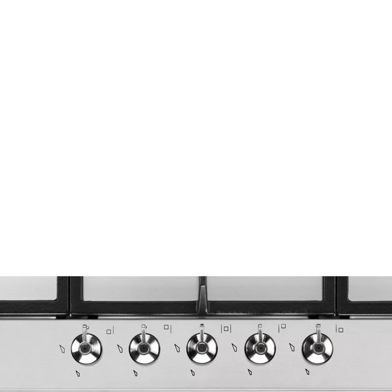 PX375 PLAQUE SMEG CLASSICA Gaz 75 CM INOX 5 FEUX - 5