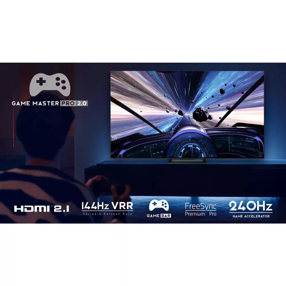 98C805 TELEVISEUR TCL QLED Mini LED 248cm 4K Google 144Hz - 4