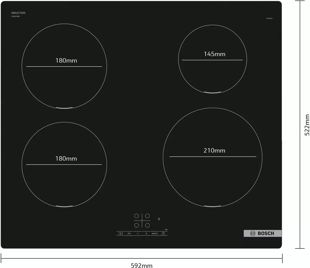 PUE611BB5E Plaque a Induction Bosch 60Cm Série 4 Verre 5 Zone - 3