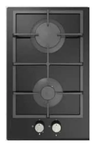 MTV331TGB PLAQUE MODENA DOMINO Gaz 30CM VERRE FONTE NOIR - 0