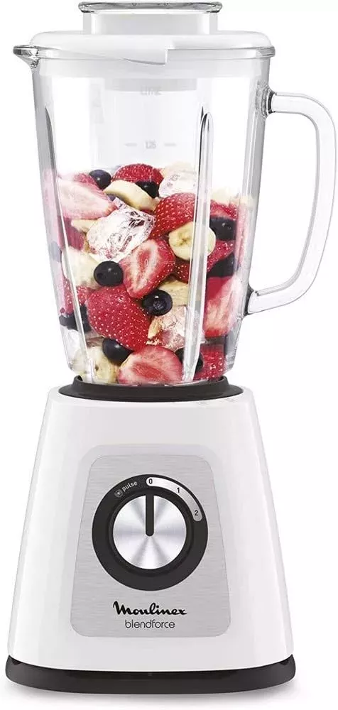 LM430110 Moulinex Blender Blendforce Verre 800W 1.75L Blanc - 0