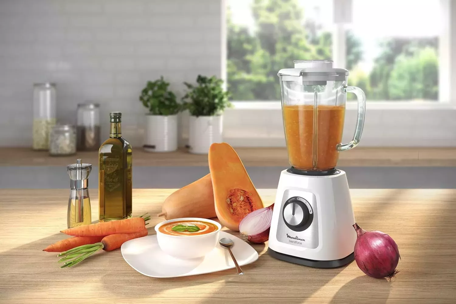 LM430110 Moulinex Blender Blendforce Verre 800W 1.75L Blanc - 4