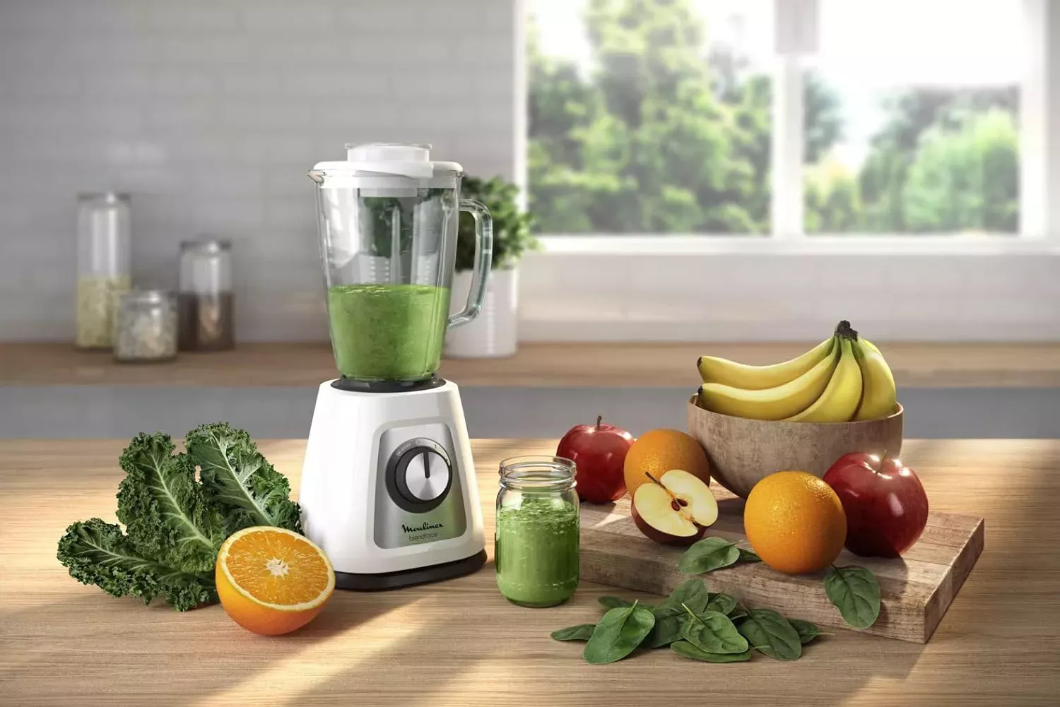 LM430110 Moulinex Blender Blendforce Verre 800W 1.75L Blanc - 5