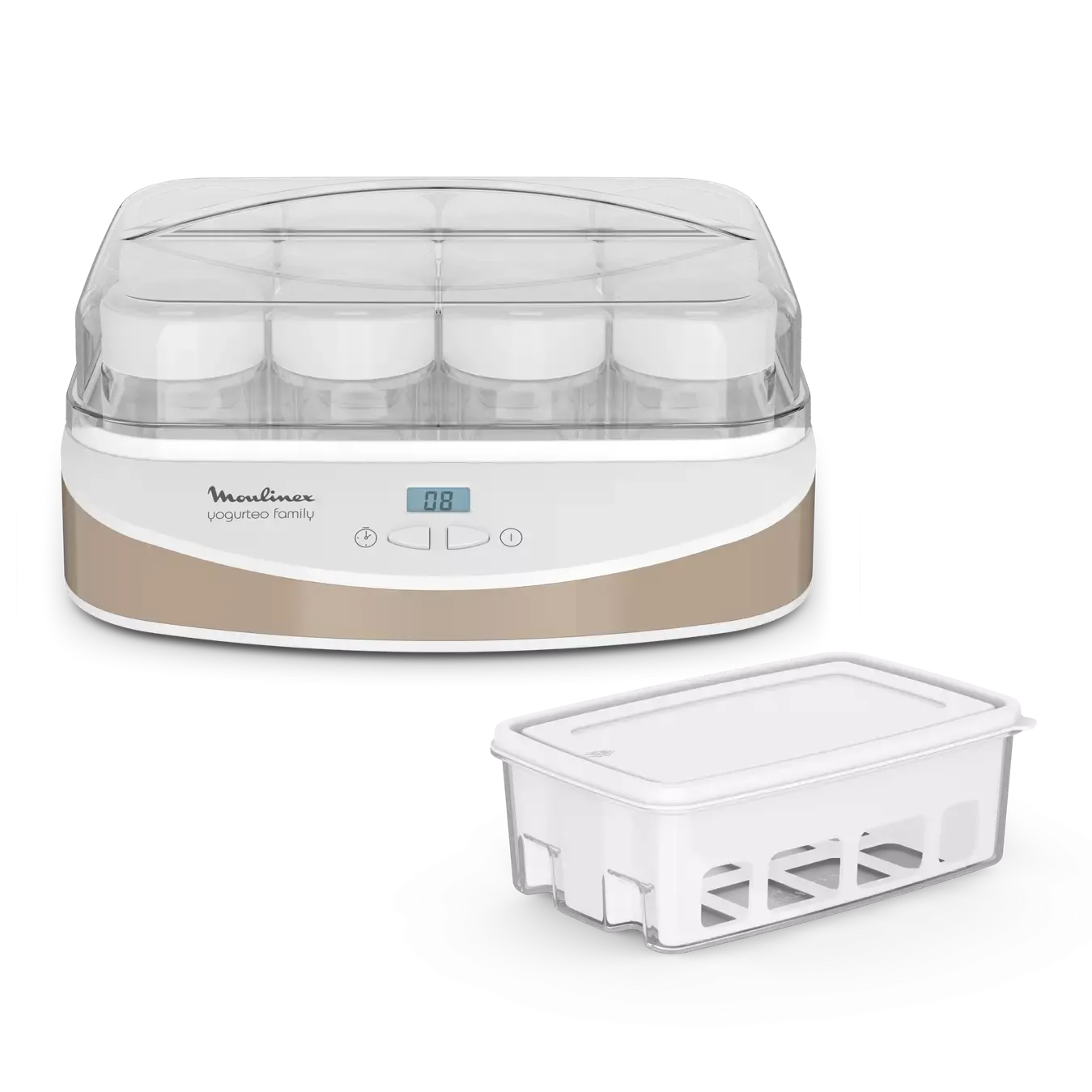 YG233A10 Yaourtiere Moulinex Blanc Yogurteo Family 12 pots - 0