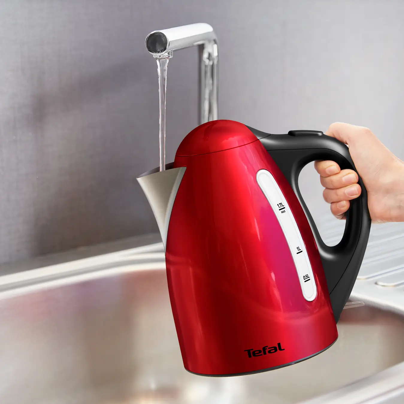KI110511 Bouilloire Tefal 1,7 L 2400W ROUGE INOX - 5