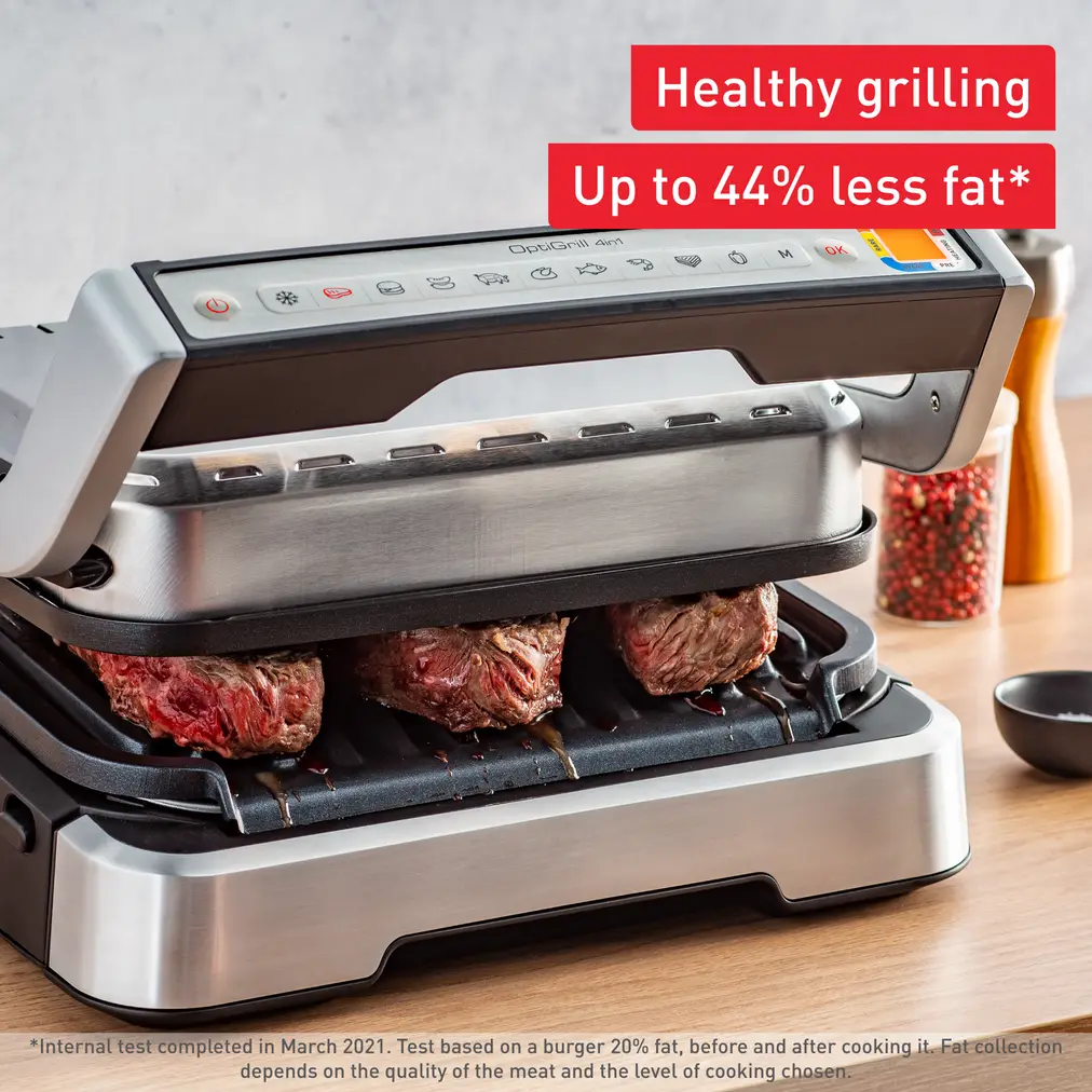 GC772D10 Tefal OptiGrill 2-en-1 Grill & Barbecue 2100w 180° - 6