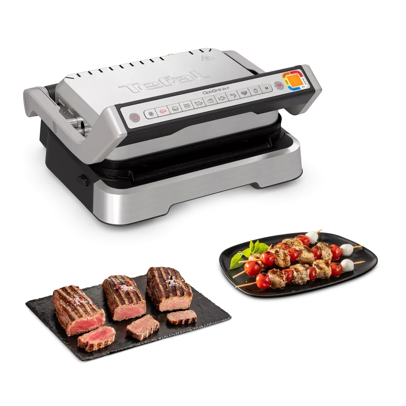 GC772D10 Tefal OptiGrill 2-en-1 Grill & Barbecue 2100w 180° - 2