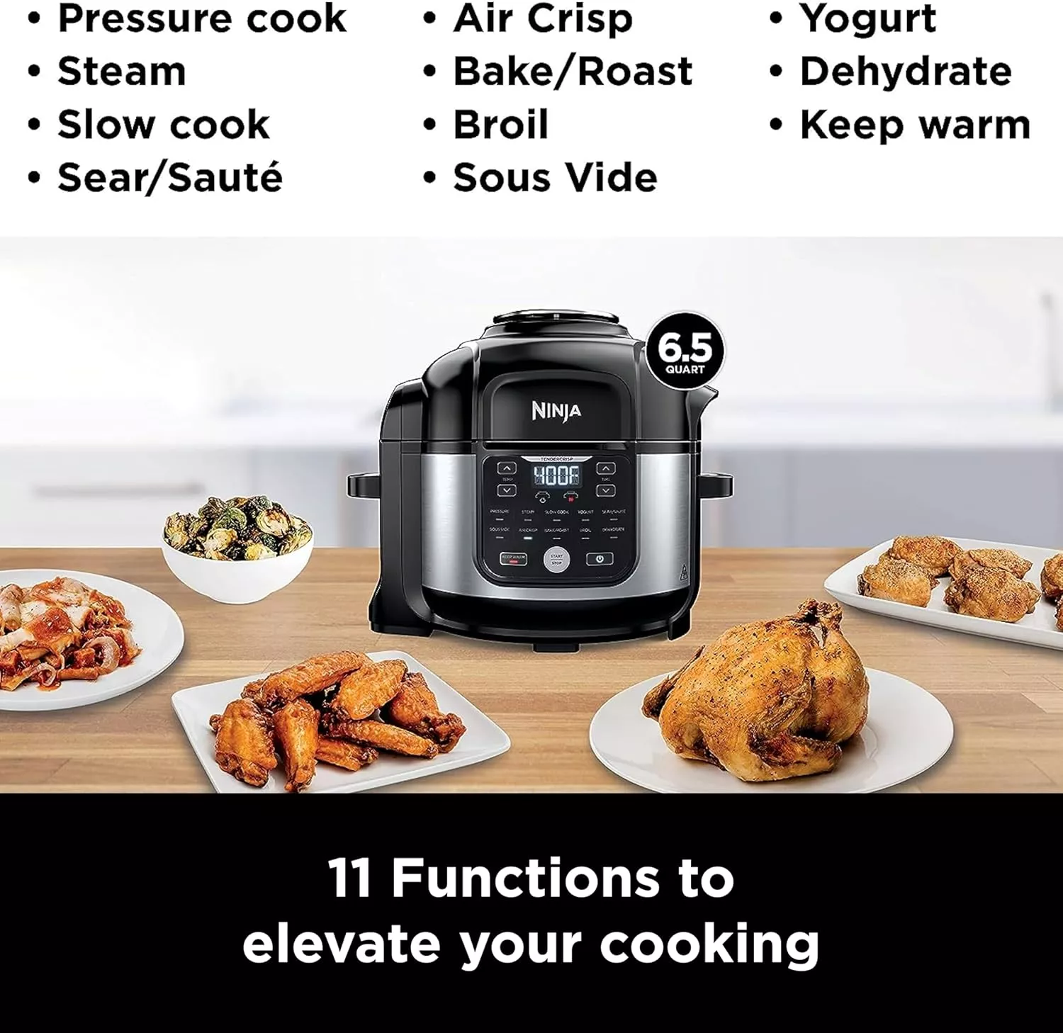 FD302 Ninja Foodi Air Fryer Pressure Cooker Combo - 5