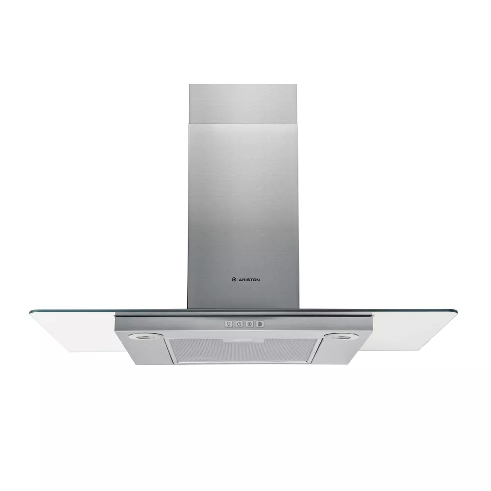 AHF9.5 LMX HOTTE ARISTON PLAT 90Cm GLASS/INOX DÉCORATIVE - 0