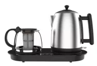 Bouilloire théière 2en1 Nardi 360° 1.7L Noir-Inox