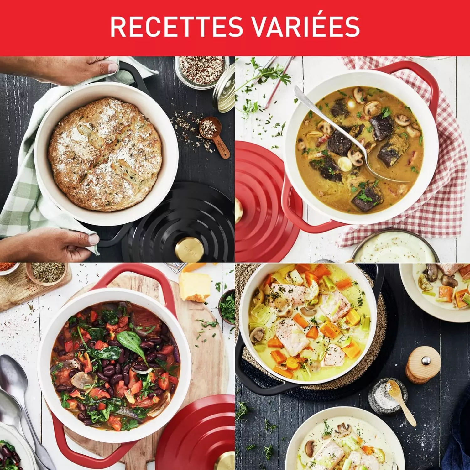 E2558904 Tefal Air Cocotte / faitout Ovale 30CM Fonte - 10