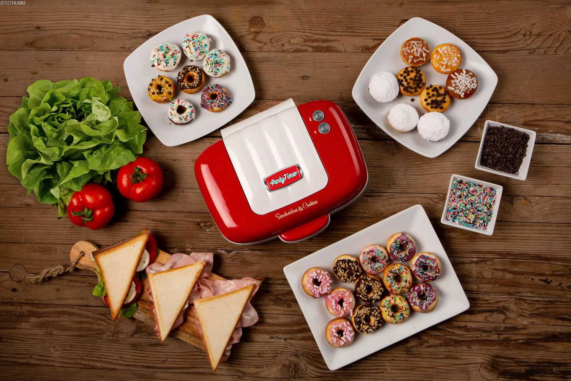1272R Ariete Party Time 3in1 Sandwiches & Cookies 700w r - 5