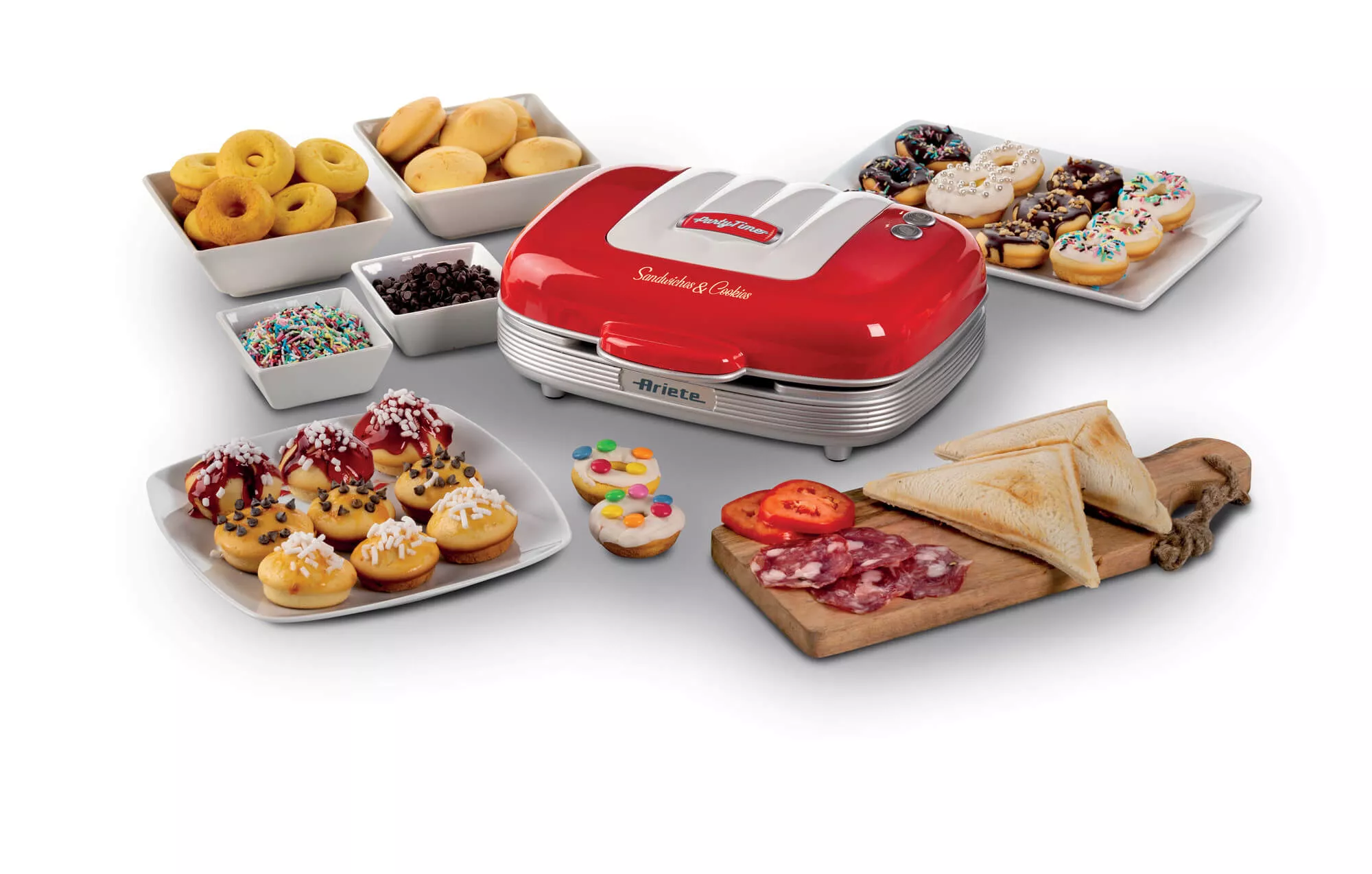 1272R Ariete Party Time 3in1 Sandwiches & Cookies 700w r - 1