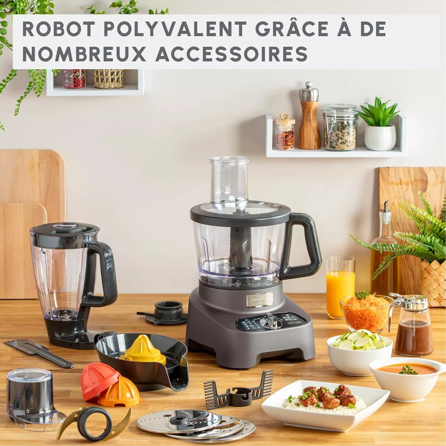 FP825E10 ROBOT MOULINEX Double Force Silver 1000w 31 Fonc - 7